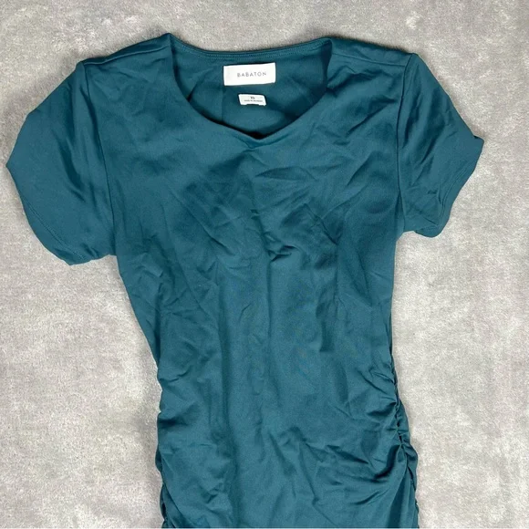 Aritzia Dress Womens XS Babaton Covet Ruched Bodycon Minimal Flattering Mini - Picture 8 of 11